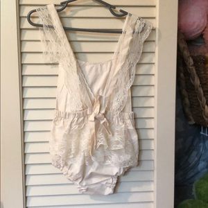 White lace onesie